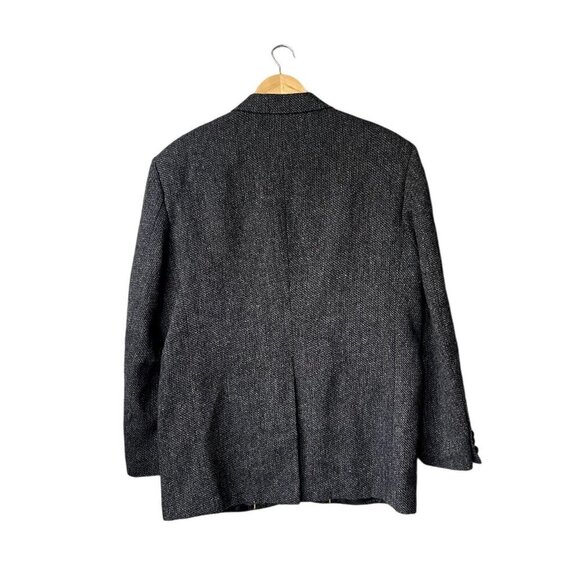Members Only Size 42R Blazer Sport Coat Suit Tweed Shetland Wool Gray Jacket - Picture 4 of 11